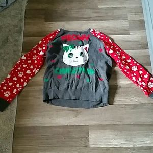 I'm selling a girls meowy Christmas shirt.